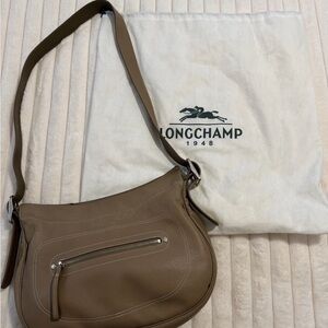 Longchamp Brown Leather Crossbody Bag